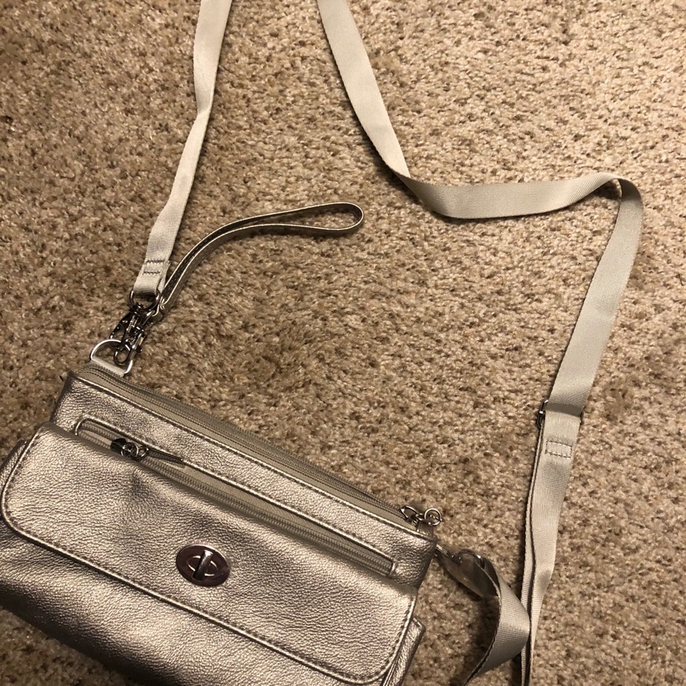 vintage silver cross body bag
